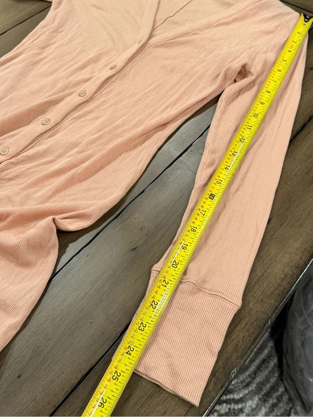 J crew Neutral Peach Ribbed button-front knit dress Long sleeves #423